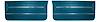 Front Deluxe Door Panel Set for 1966 Chevrolet Chevelle, El Camino & Malibu, All 2-Door Models [Bright Blue] - image 1