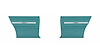 Rear Standard Side Panel Set for 1966 Chevrolet Chevelle, Malibu, Coupe/Hardtop [Turquoise] - image 1