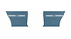 Rear Standard Side Panel Set for 1966 Chevrolet Chevelle, Malibu, Coupe/Hardtop [Light Blue] - image 1