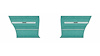 Rear Deluxe Side Panel Set for 1966 Chevrolet Chevelle, Malibu, Coupe/Hardtop [Turquoise] - image 1