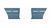 Rear Deluxe Side Panel Set for 1966 Chevrolet Chevelle, Malibu, Coupe/Hardtop [Light Blue] - image 1