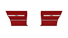Rear Deluxe Side Panel Set for 1966 Chevrolet Chevelle, Malibu, Coupe/Hardtop [Red] - image 1