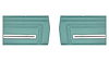Rear Standard Side Panel Set for 1966 Chevrolet Chevelle, Malibu, Convertible [Turquoise] - image 1