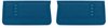 Front Deluxe Door Panel Set for 1967 Chevrolet Chevelle, El Camino, Malibu, 2-Door Models [Bright Blue] - image 1