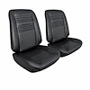 Front Bucket Seat Upholstery Kit for 1967 Chevy Chevelle, El Camino & Malibu [Madrid Grain Vinyl Black] - image 1