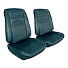 Front Bucket Seat Upholstery Kit for 1967 Chevy Chevelle, El Camino & Malibu [Madrid Grain Vinyl Bright Blue] - image 1