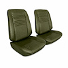 Front Bucket Seat Upholstery Kit for 1967 Chevy Chevelle, El Camino & Malibu [Madrid Grain Vinyl Gold] - image 1