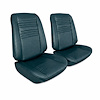 Front Bucket Seat Upholstery Kit for 1967 Chevy Chevelle, El Camino & Malibu [Madrid Grain Vinyl Light Blue] - image 1