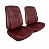 Front Bucket Seat Upholstery Kit for 1967 Chevy Chevelle, El Camino & Malibu [Madrid Grain Vinyl Red] - image 1