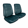 Front Bucket Seat Upholstery Kit for 1967 Chevy Chevelle, El Camino & Malibu [Madrid Grain Vinyl Turquoise] - image 1