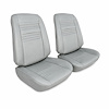 Front Bucket Seat Upholstery Kit for 1967 Chevy Chevelle, El Camino & Malibu [Madrid Grain Vinyl White] - image 1