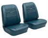 Front Bucket & Rear Bench Seat Upholstery Kit for 1967 Chevy Chevelle, Coupe, Hardtop [Madrid Grain Vinyl Light Blue] - image 2