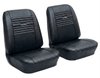 Front Bucket & Rear Bench Seat Upholstery Kit for 1967 Chevy Chevelle, Convertible [Madrid Grain Vinyl Black] - image 2