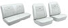 Front Bucket & Rear Bench Seat Upholstery Kit for 1967 Chevy Chevelle, Convertible [Madrid Grain Vinyl White] - image 1