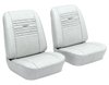 Front Bucket & Rear Bench Seat Upholstery Kit for 1967 Chevy Chevelle, Convertible [Madrid Grain Vinyl White] - image 2