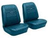 Front Bucket & Rear Bench Seat Upholstery Kit for 1967 Chevy Chevelle, Convertible [Madrid Grain Vinyl Bright Blue] - image 2