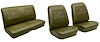 Front Bucket & Rear Bench Seat Upholstery Kit for 1967 Chevy Chevelle, Convertible [Madrid Grain Vinyl Gold] - image 1