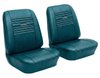 Front Bucket & Rear Bench Seat Upholstery Kit for 1967 Chevy Chevelle, Convertible [Madrid Grain Vinyl Turquoise] - image 2
