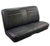 Front Split Back Bench & Rear Bench Seat Upholstery Kit for 1967 Chevy Chevelle, Coupe, Hardtop [Madrid Grain Vinyl Black] - image 3