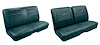 Front Split Back Bench & Rear Bench Seat Upholstery Kit for 1967 Chevy Chevelle, Convertible [Madrid Grain Vinyl Light Blue] - image 1