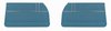 Front Deluxe Door Panel Set for 1968 Chevrolet El Camino [Light Blue] - image 1