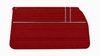Front Deluxe Door Panel Set for 1968 Chevrolet El Camino [Red] - image 2