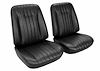Front Bucket Seat Upholstery Kit for 1968 Chevy Chevelle, El Camino & Malibu [Madrid Grain Vinyl Black] - image 1