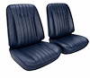 Front Bucket Seat Upholstery Kit for 1968 Chevy Chevelle, El Camino & Malibu [Madrid Grain Vinyl Dark Blue] - image 1