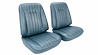 Front Bucket Seat Upholstery Kit for 1968 Chevy Chevelle, El Camino & Malibu [Madrid Grain Vinyl Light Blue] - image 1