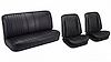 Front Bucket & Rear Bench Seat Upholstery Kit for 1968 Chevy Chevelle, Coupe, Hardtop [Madrid Grain Vinyl Black] - image 1