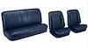 Front Bucket & Rear Bench Seat Upholstery Kit for 1968 Chevy Chevelle, Coupe, Hardtop [Madrid Grain Vinyl Dark Blue] - image 1