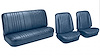 Front Bucket & Rear Bench Seat Upholstery Kit for 1968 Chevy Chevelle, Coupe, Hardtop [Madrid Grain Vinyl Light Blue] - image 1