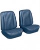 Front Bucket & Rear Bench Seat Upholstery Kit for 1968 Chevy Chevelle, Coupe, Hardtop [Madrid Grain Vinyl Light Blue] - image 2