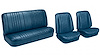 Front Bucket & Rear Bench Seat Upholstery Kit for 1968 Chevy Chevelle, Coupe, Hardtop [Madrid Grain Vinyl Medium Blue] - image 1