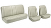 Front Bucket & Rear Bench Seat Upholstery Kit for 1968 Chevy Chevelle, Coupe, Hardtop [Madrid Grain Vinyl Pearl] - image 1