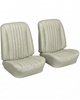 Front Bucket & Rear Bench Seat Upholstery Kit for 1968 Chevy Chevelle, Coupe, Hardtop [Madrid Grain Vinyl Pearl] - image 2