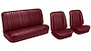 Front Bucket & Rear Bench Seat Upholstery Kit for 1968 Chevy Chevelle, Coupe, Hardtop [Madrid Grain Vinyl Red] - image 1