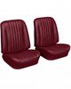 Front Bucket & Rear Bench Seat Upholstery Kit for 1968 Chevy Chevelle, Coupe, Hardtop [Madrid Grain Vinyl Red] - image 2