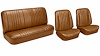 Front Bucket & Rear Bench Seat Upholstery Kit for 1968 Chevy Chevelle, Coupe, Hardtop [Madrid Grain Vinyl Saddle] - image 1