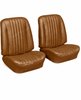 Front Bucket & Rear Bench Seat Upholstery Kit for 1968 Chevy Chevelle, Coupe, Hardtop [Madrid Grain Vinyl Saddle] - image 2
