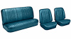 Front Bucket & Rear Bench Seat Upholstery Kit for 1968 Chevy Chevelle, Coupe, Hardtop [Madrid Grain Vinyl Turquoise] - image 1