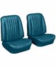 Front Bucket & Rear Bench Seat Upholstery Kit for 1968 Chevy Chevelle, Coupe, Hardtop [Madrid Grain Vinyl Turquoise] - image 2