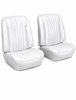 Front Bucket & Rear Bench Seat Upholstery Kit for 1968 Chevy Chevelle, Coupe, Hardtop [Madrid Grain Vinyl White] - image 2
