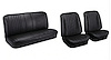 Front Bucket & Rear Bench Seat Upholstery Kit for 1968 Chevy Chevelle, Convertible [Madrid Grain Vinyl Black] - image 1