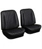 Front Bucket & Rear Bench Seat Upholstery Kit for 1968 Chevy Chevelle, Convertible [Madrid Grain Vinyl Black] - image 2