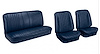Front Bucket & Rear Bench Seat Upholstery Kit for 1968 Chevy Chevelle, Convertible [Madrid Grain Vinyl Dark Blue] - image 1