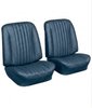 Front Bucket & Rear Bench Seat Upholstery Kit for 1968 Chevy Chevelle, Convertible [Madrid Grain Vinyl Light Blue] - image 2