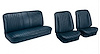 Front Bucket & Rear Bench Seat Upholstery Kit for 1968 Chevy Chevelle, Convertible [Madrid Grain Vinyl Medium Blue] - image 1