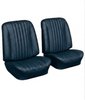 Front Bucket & Rear Bench Seat Upholstery Kit for 1968 Chevy Chevelle, Convertible [Madrid Grain Vinyl Medium Blue] - image 2