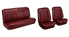 Front Bucket & Rear Bench Seat Upholstery Kit for 1968 Chevy Chevelle, Convertible [Madrid Grain Vinyl Red] - image 1